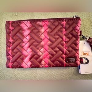 Lug Peeaboo Shibori Pink Wristlet Wallet Phone Case NWT’s